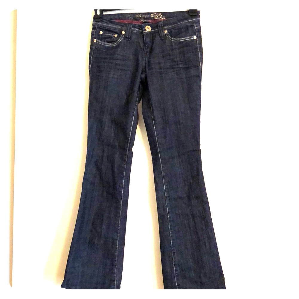 Refuge Bootcut Jeans Gold stitching Size 1